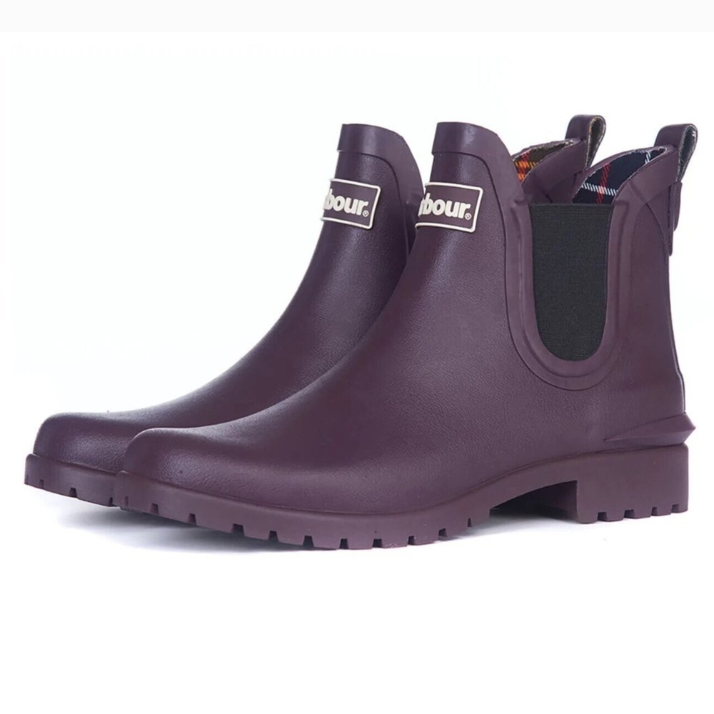 Barbour Women's Purple Chelsea Boots